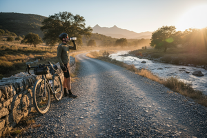Gravel bike on gravel road